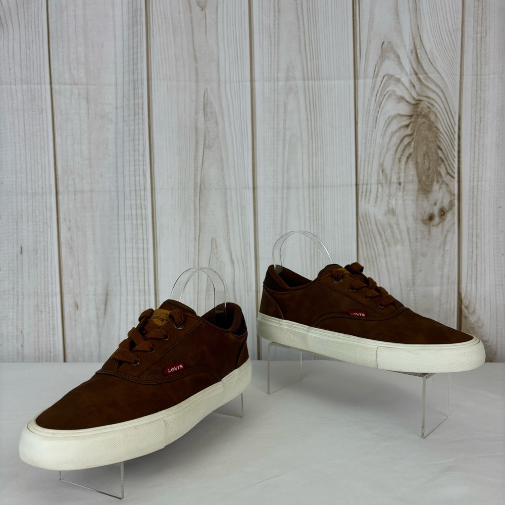 Levi’s Sneakers Comfort Lace Up Classic Low Top Tennis Shoes Brown Size 9 - Picture 4 of 16